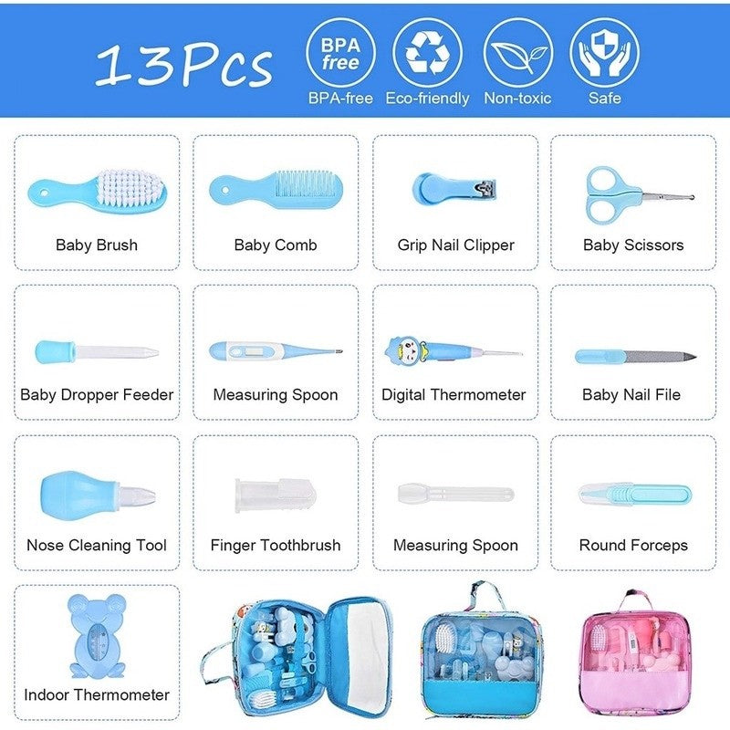 Kit de higiene para bebé, Kit de cuidado para recién nacido, termómetro, cortaúñ