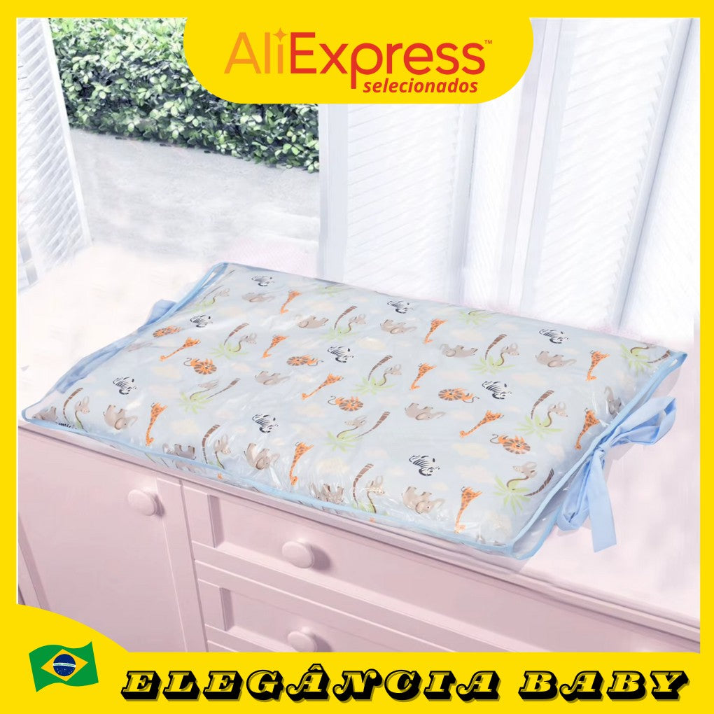 Cómoda y suave para habitación de bebé, cómoda, moderna, con estampado azul Safa