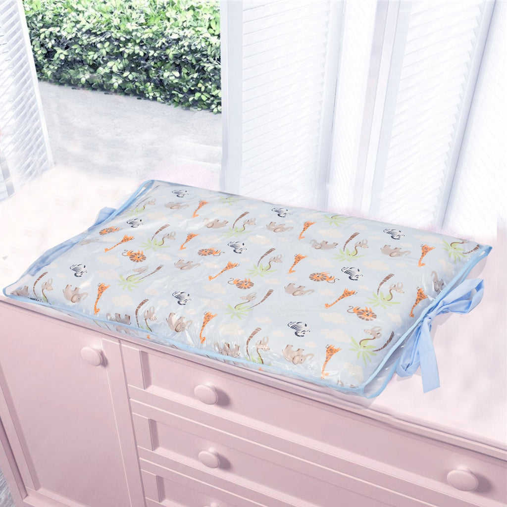 Cómoda y suave para habitación de bebé, cómoda, moderna, con estampado azul Safa
