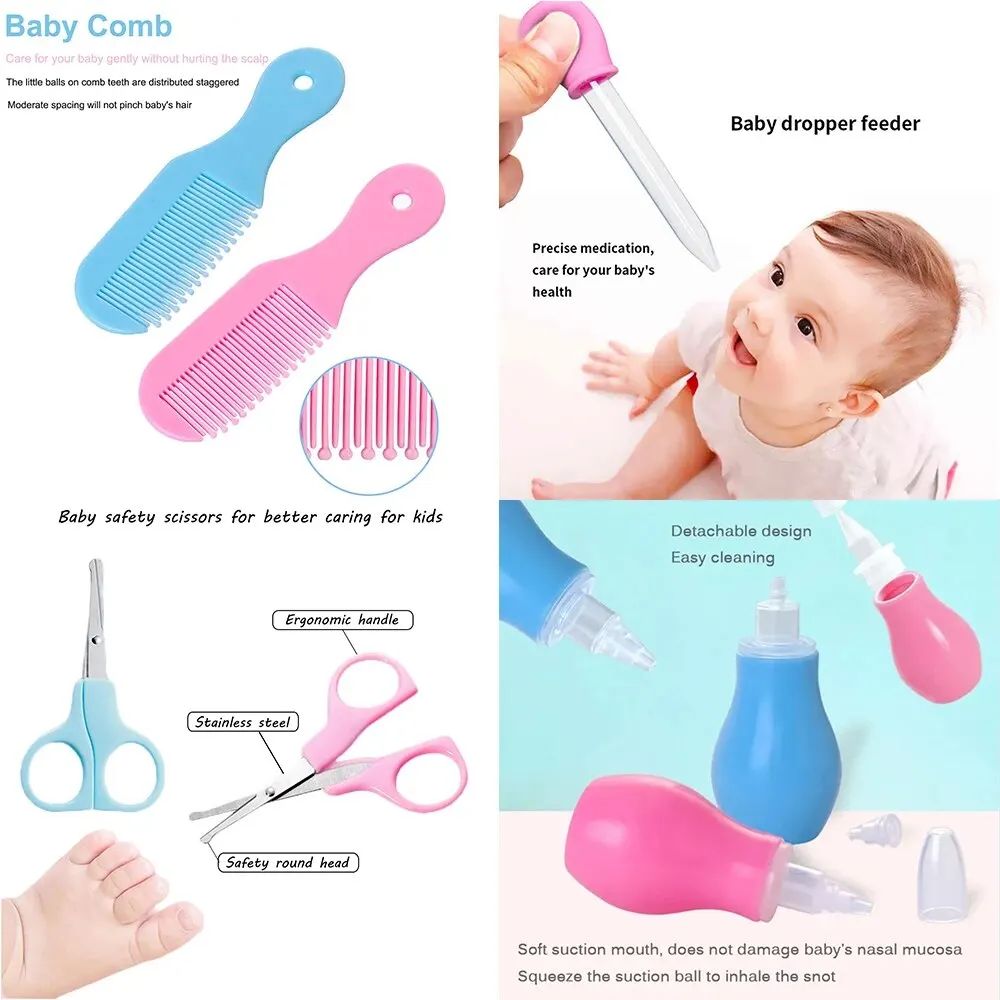 Kit de higiene para bebé, Kit de cuidado para recién nacido, termómetro, cortaúñ