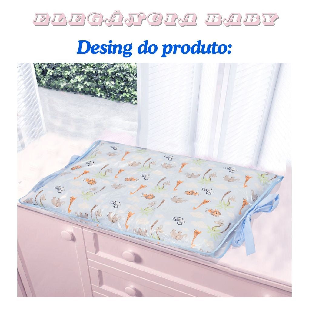 Cómoda y suave para habitación de bebé, cómoda, moderna, con estampado azul Safa